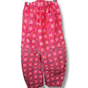 NEW FP Movement Free People Game Day Meadow Red Patter Printed Barrel Leg Pants thumbnail 8
