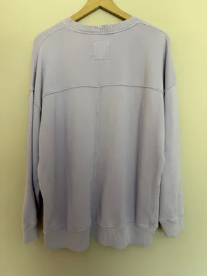 Aerie The Chill Crewneck Pullover Going off the Rails Lavender Medium thumbnail 4