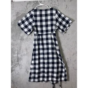 Urban Outfitters Gingham Surplice Wrap Midi Dress Prairie‎ Cottagecore Picnic SM thumbnail 6