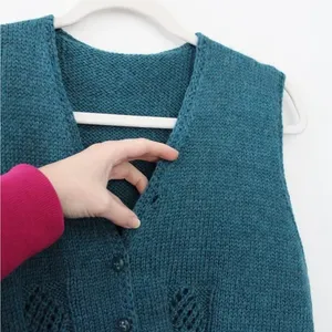 Handmade Wool Knit Sweater Vest thumbnail 7