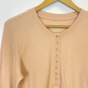 Aerie Waffle Knit Thermal Button Top thumbnail 5