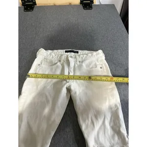 Veronica Beard Women's Brooke 8.5" Skinny Fray Raw Hem White Denim Jeans Sz 27 thumbnail 6