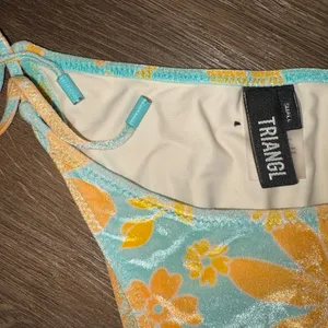 Triangl Swimwear Aqua & Yellow Floral Tie Bikini thumbnail 3