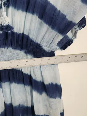 Shiraleah Blue Dyed Cotton Swim Cover-Up One Size thumbnail 7