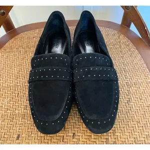Bleeker & bond black suede studded loafers size 7 thumbnail 10
