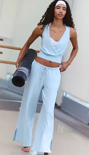 NWOT Free people movement hot shot V neck set $98 frosty thumbnail 1