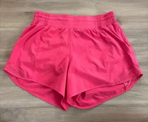 Lululemon Hotty Hot High-Rise Lined Short 4" Lip Gloss Pink Women Size 6 thumbnail 1
