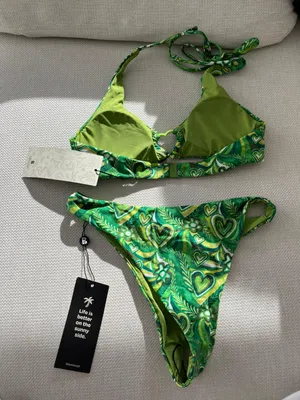 Black Bough Swim Thea Zooted Green Bikini Swim Set thumbnail 5
