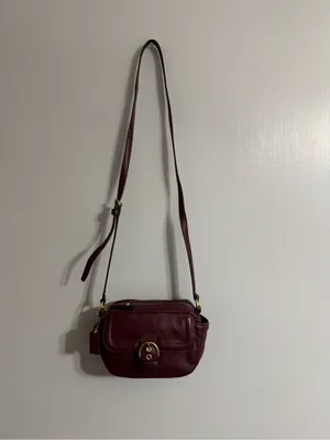 Coach Burgundy Leather Camera Crossbody with Gold Hardware thumbnail 15