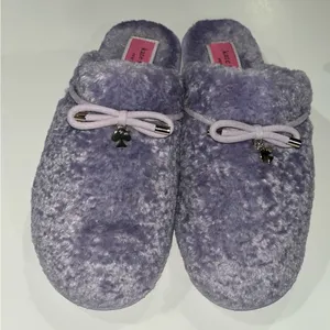 Kate Spade Lavender Plush Women's Slippers thumbnail 1