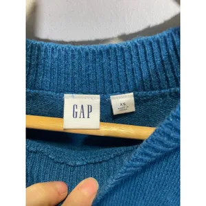 Gap Crewneck Sweater Womens XS‎ Teal Blue Wool Blend High-Low Hem Casual Knit thumbnail 3