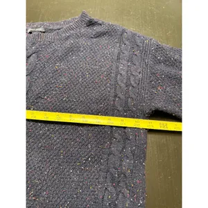 Tommy Hilfiger Womens XL Navy‎ Blue Confetti Cable Knit Pullover Sweater thumbnail 3