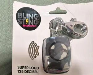 Blingsting Essentials 125 Decibel Safety Alarm with LED Light - Black Grey Camo thumbnail 1