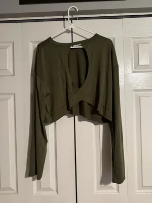 Long sleeve crop Green Size L thumbnail 2