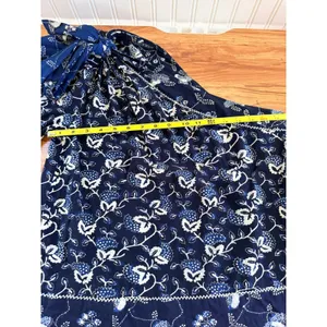 Ulla Johnson Asima Batik One Shoulder Top Blue Black Size 6 thumbnail 9
