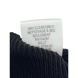 Milly Angled Rib Stretch Flare Shell Black‎ Sleeveless Zip Back Knit Top NWT L thumbnail 6