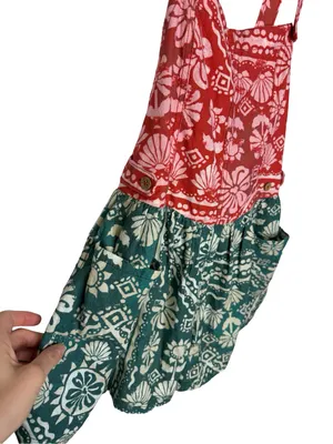 ❤️ Free People Palm‎ Bay Printed Shortalls Romper Size Small Boho NWOT 🌿 thumbnail 4