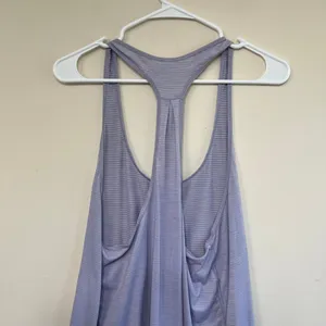 Lululemon Purple Silver Striped Singlet Athletic Tank 10 Women thumbnail 4