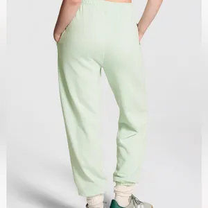 Pink Victoria's Secret Ivy Fleece‎ Campus Sweatpants in yellow thumbnail 2