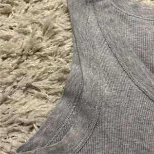 Brandy Melville Heather Gray Ribbed Top Size M thumbnail 2
