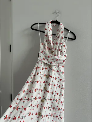 Anthropologie Hutch Alessia Sleeveless Halter Midi Dress thumbnail 3