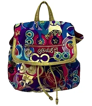 COACH Poppy Pop C Graffiti Backpack Wide Adjustable Straps W/ COACH DUST BAG thumbnail 1