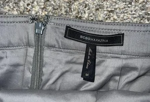 BCBGMAXAZRIA Grey Suede Skirt thumbnail 3