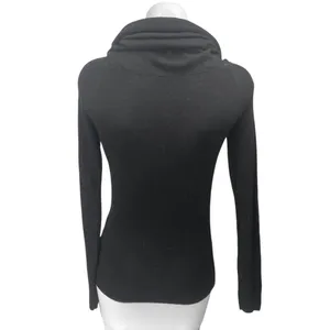 Zara Women's Black Wool Knit Long Sleeve Cowl Neck Slim Fit Sweater Top Size M thumbnail 2