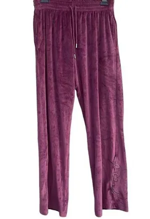PINK Victoria Secret purple velour lounge pants size small thumbnail 1
