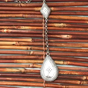 Chico's Reversible Drop Pendant Silver & Gold Tone Necklace thumbnail 5