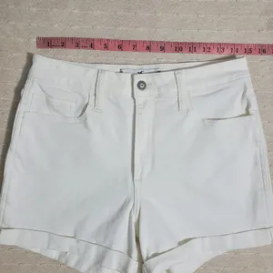 Hollister Curvy High Rise soft stretch white‎ denim shorts Size 30 thumbnail 3