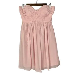Donna Morgan Blush Pink‎ Chiffon Strapless Formal Dress 8 thumbnail 4