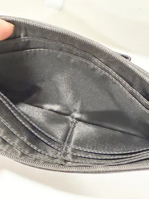 Vintage Coach Leather Signature Black Clutch Wristlet thumbnail 3