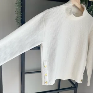 J. Crew Herringbone Quilted Mockneck Pullover thumbnail 2