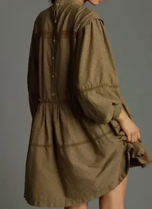 Anthropologie Pilcro Mock-Neck Swing Mini Dress, Size M thumbnail 7