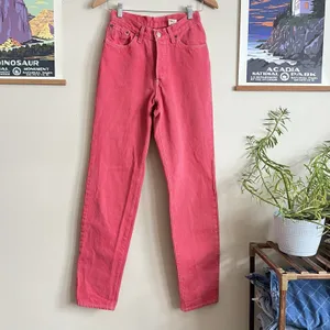 Vintage Women's Levi's Red Button Fly Made In USA Cotton Size 7M Rare Retro 90s thumbnail 2