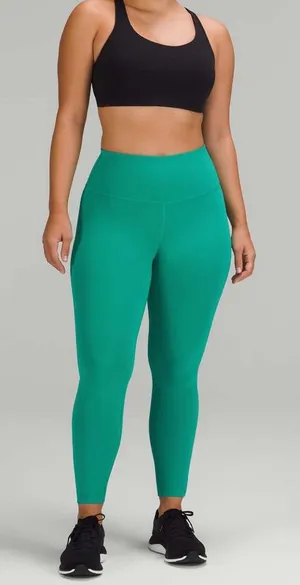 Lululemon Wunder Train Contour Fit High-Rise Tight Leggings Maldives Green Sz 12 thumbnail 1