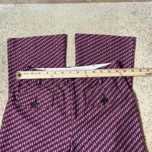 Anthropologie The Essential Flare Pants Plum‎ Geometric Stripe 2 Preppy Womens thumbnail 3