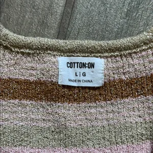 Cotton On Striped Tank Top - Pink, Brown, Cream thumbnail 2