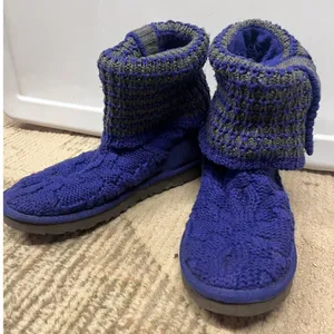 UGG Women's Leland Indigo Knit Cardy Pull On Winter Boots Size US 7‎ thumbnail 3