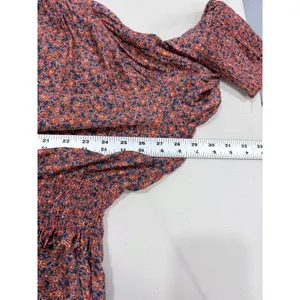 Rebecca Minkoff Floral Peasant Dress XXL Boho Smocked Tiered Mini -‎ AS IS thumbnail 13