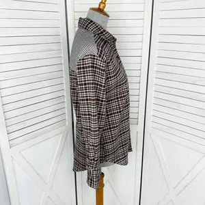 Abercrombie & Fitch Oversized‎ Multi Plaid Flannel Shirt Brown XS Button Up thumbnail 3
