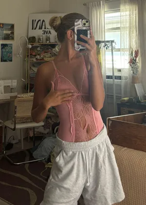 Pink Lace Body Suit thumbnail 1
