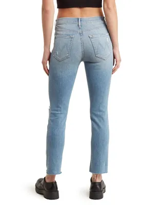 NWT Mother Mid Rise Dazzler Ankle Fray in Weekend Kitten Stretch Jeans 26 thumbnail 13