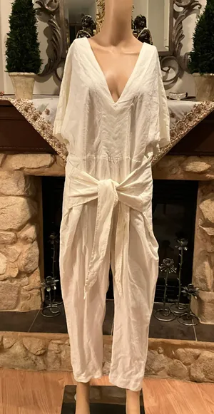 Shining Sun Tie Front Jumpsuit M thumbnail 4