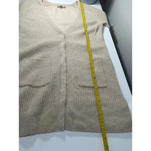 Banana Republic Beige Knit Open‎ Front Long Sleeve Cardigan Sweater Women Size S thumbnail 9