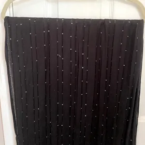 ECHO Lightweight Sheer Black Shawl with Silver Sequin Details thumbnail 3