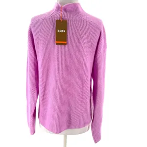 NWT Hugo Boss mock neck sweater‎ sz L light purple pink thumbnail 3