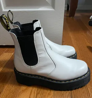 Dr. Martens White Boots thumbnail 1