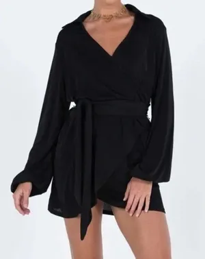 Princess Polly Party Time Mini Dress Black thumbnail 1